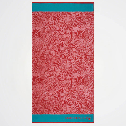 Greenwich Polo Club Red Leaves Cotton Beach Towel