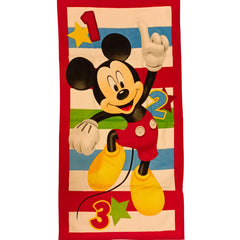 Mickey Mouse 123 Beach Towel