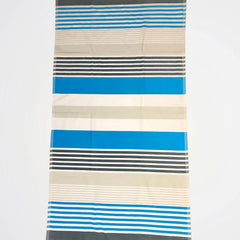 Basic Striped Light Blue/Grey Cotton Beach Towel