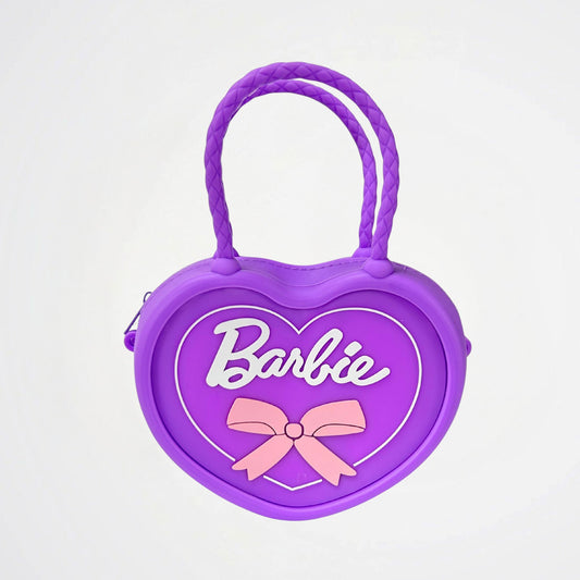 Barbie Purple Heart Shaped Hand Bag