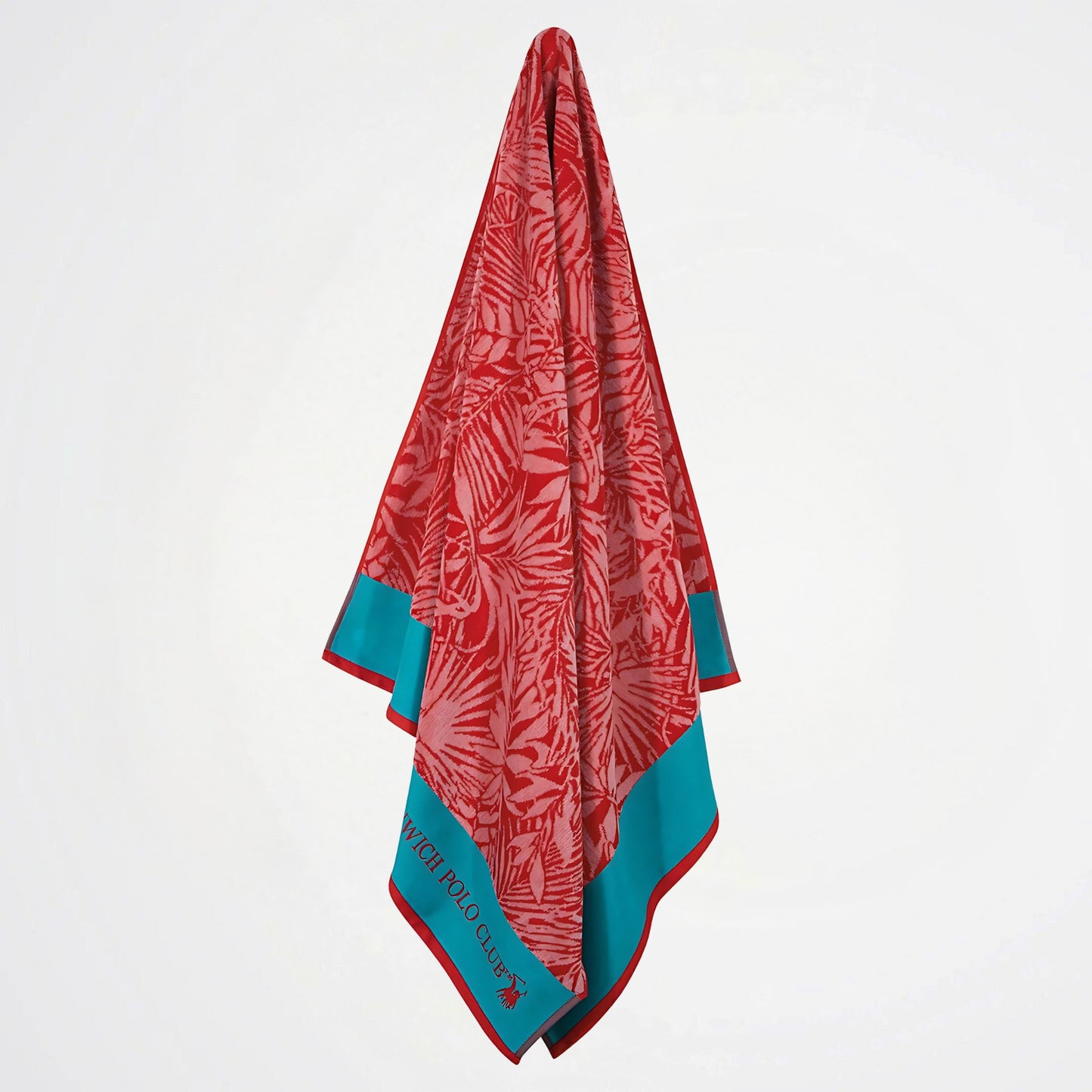 Greenwich Polo Club Red Leaves Cotton Beach Towel