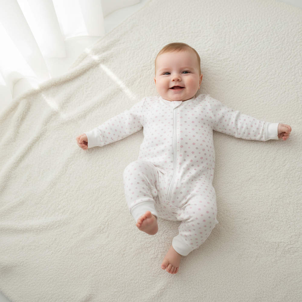Basic Dots White Cotton Bodysuit