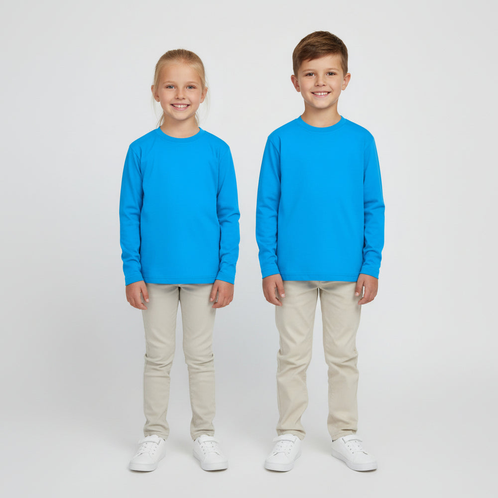 Basic Blue Cotton T-Shirt