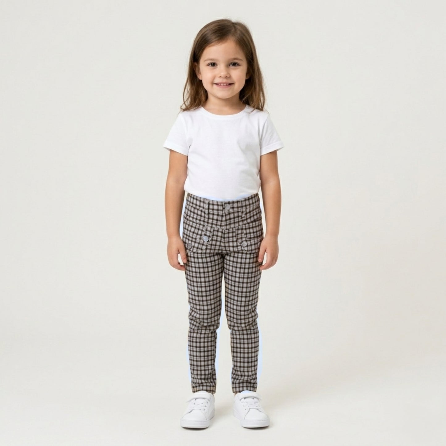 Basic Caro Grey Denim Pants