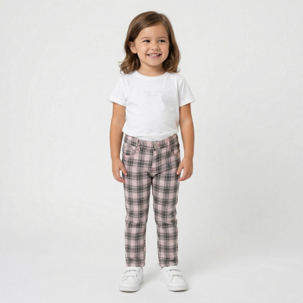 Basic Caro Pink Denim Pants