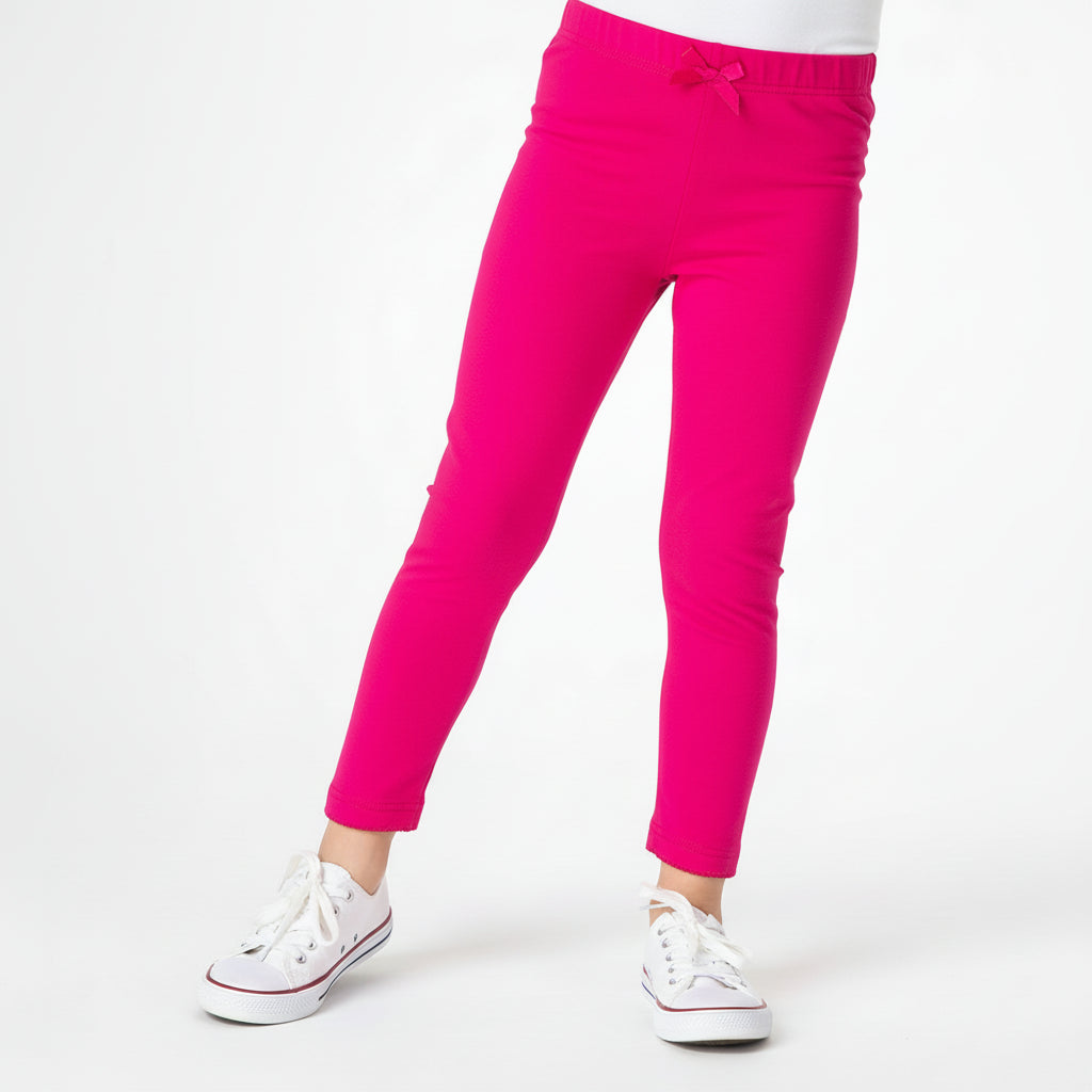 Basic Fuchsia Cotton Leggings
