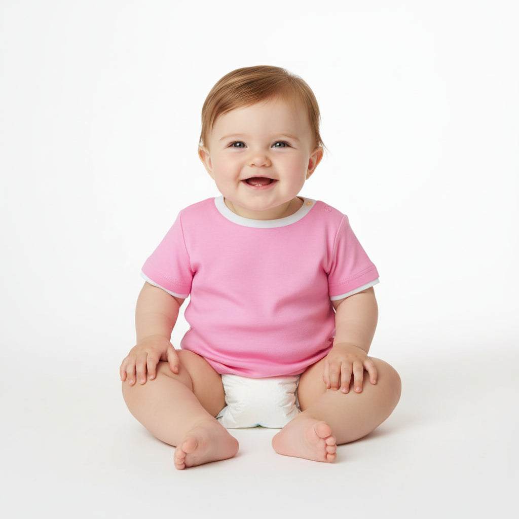 Basic Pink Cotton T-Shirt