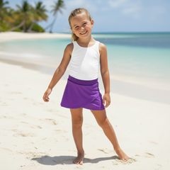 Basic Purple Lycra Swim Skirt
