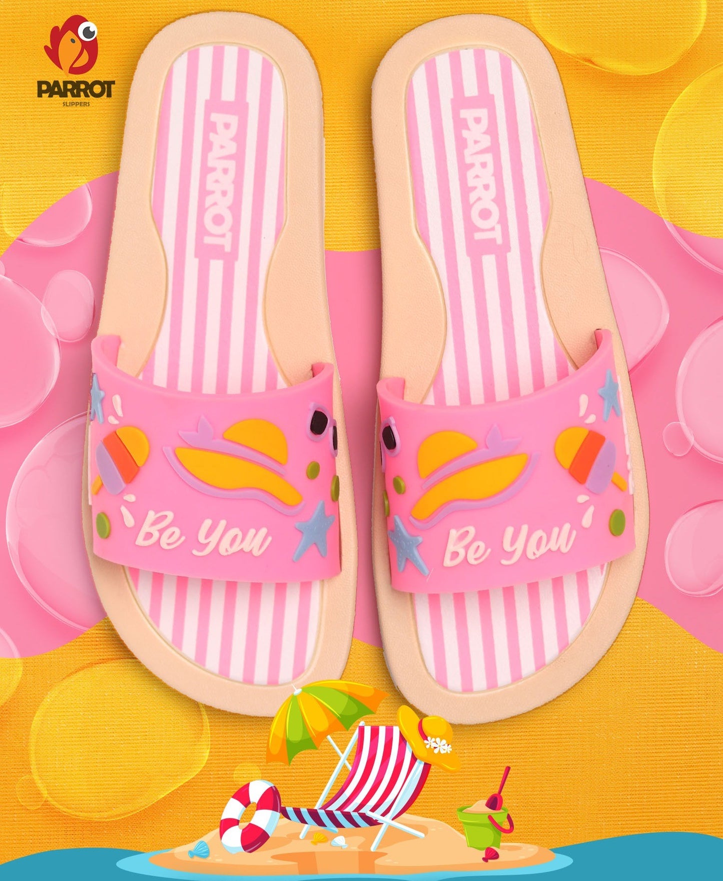 Parrot "Be You" Pink Slider