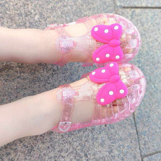 Minnie Mouse Bow Pink Rubber Sandal