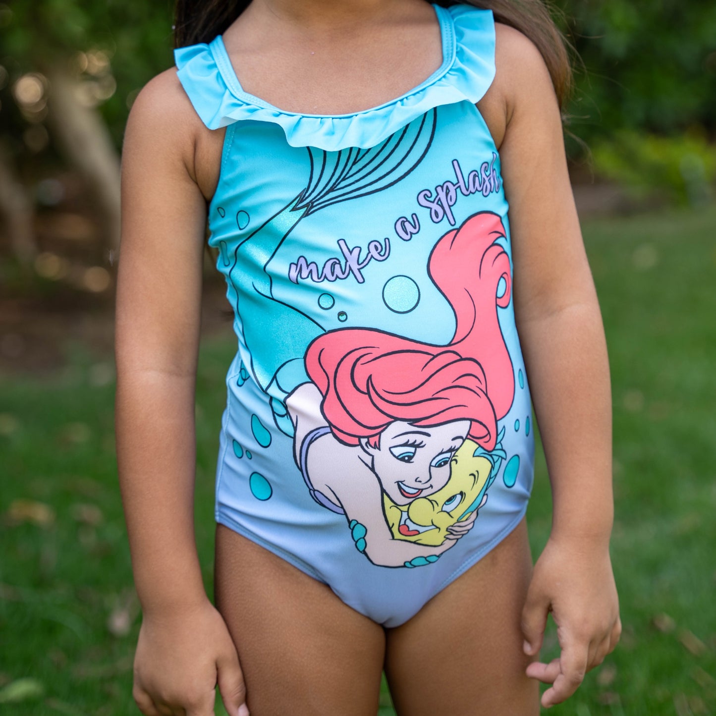 Little Mermaid Glitter Blue Swimsuit