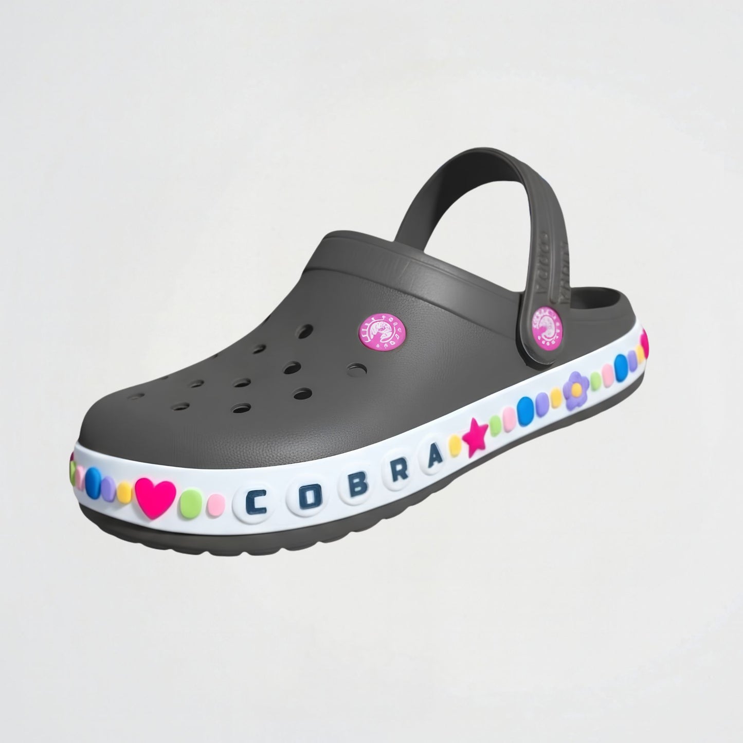 Candy Dark Grey Clogs