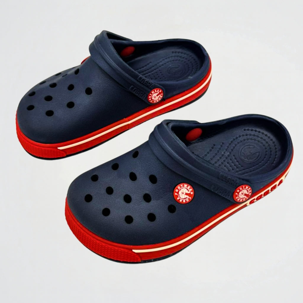 Classic Navy/Red Clogs