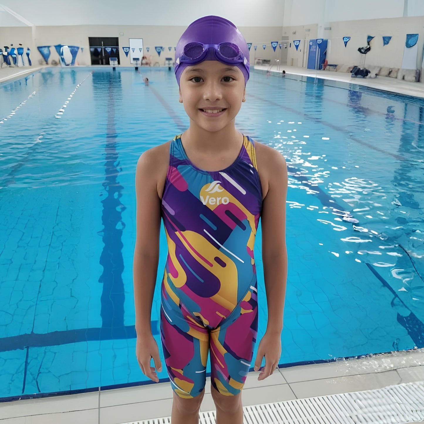 Cosmic Wave Training Shorty Swimsuit