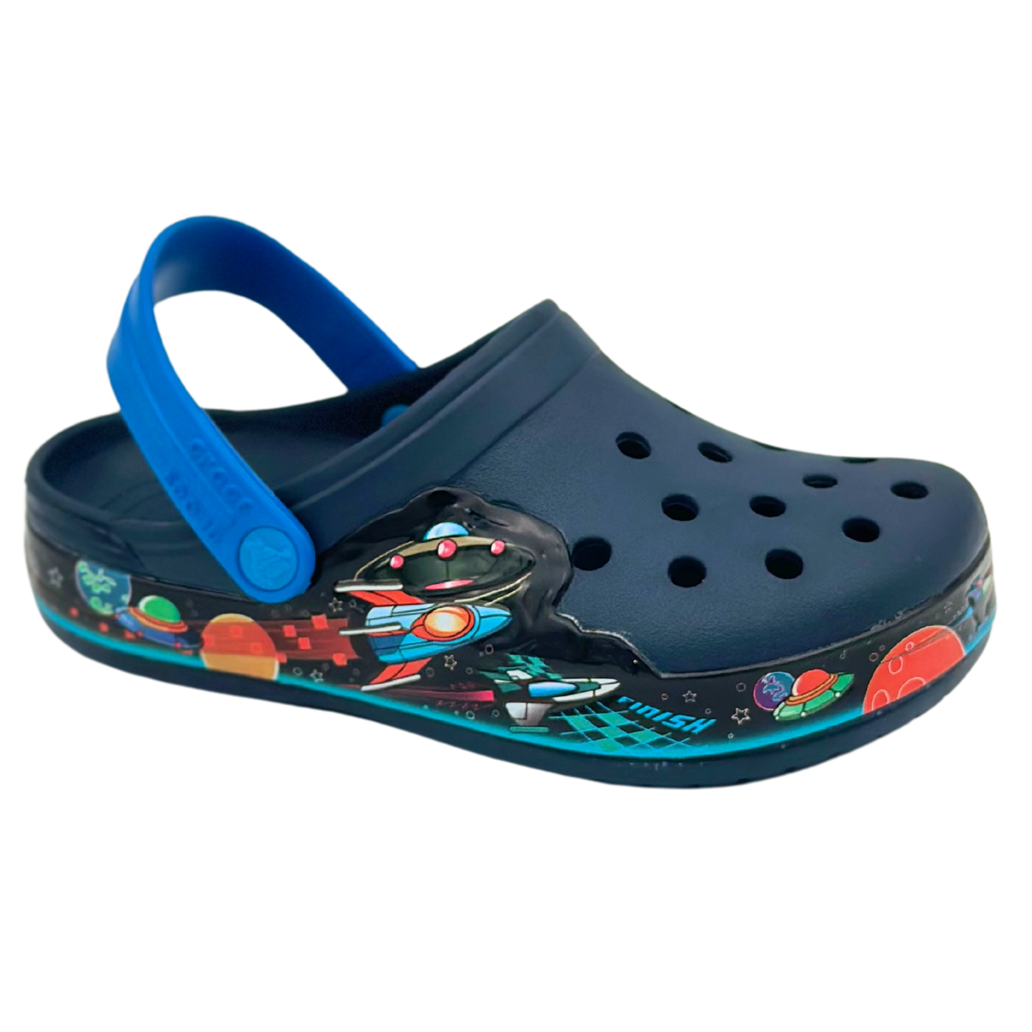 Crocs Fun Lab Light Rocket Band Clogs (Navy)