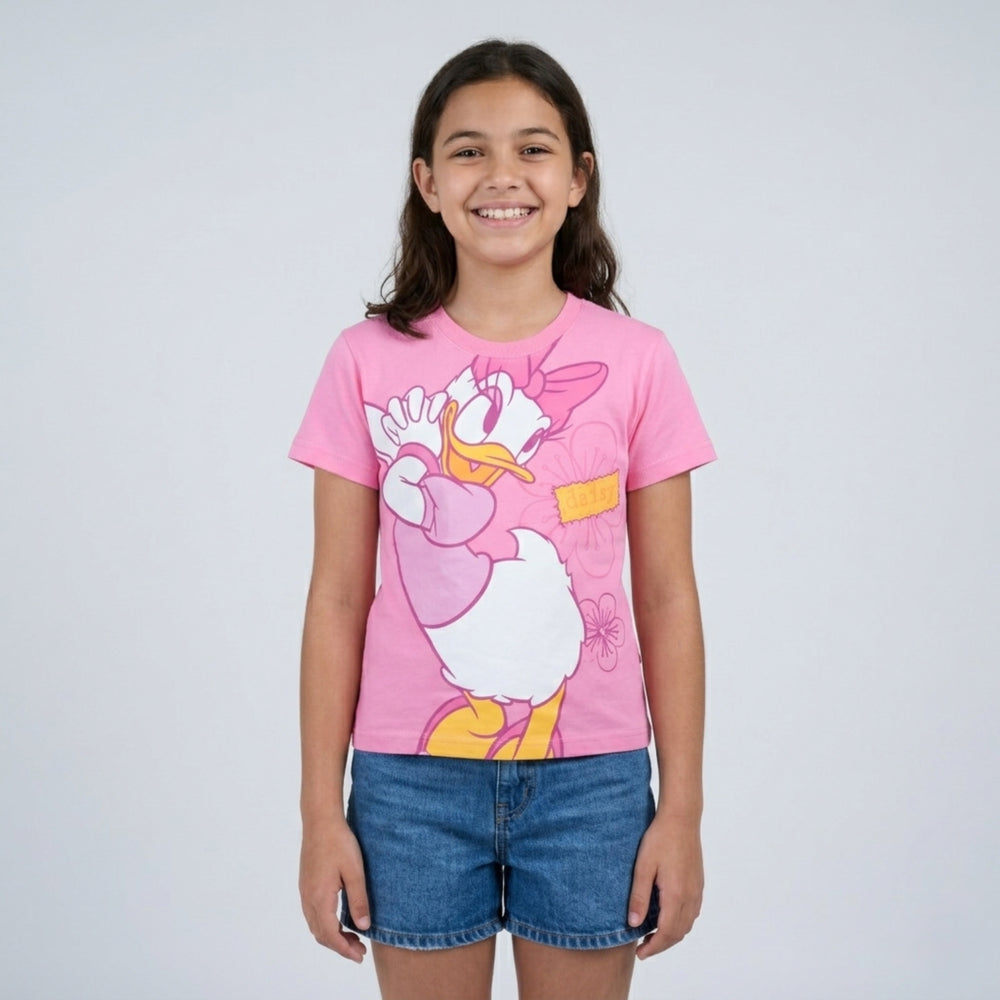 Daisy Duck Pink Cotton T-Shirt (Model 680)