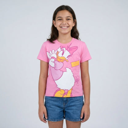 Daisy Duck Pink Cotton T-Shirt (Model 680)