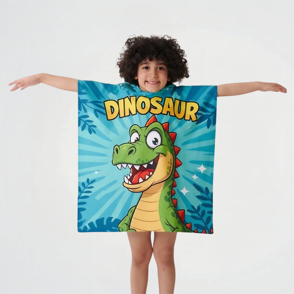 Dinosaur Microfiber Beach Poncho