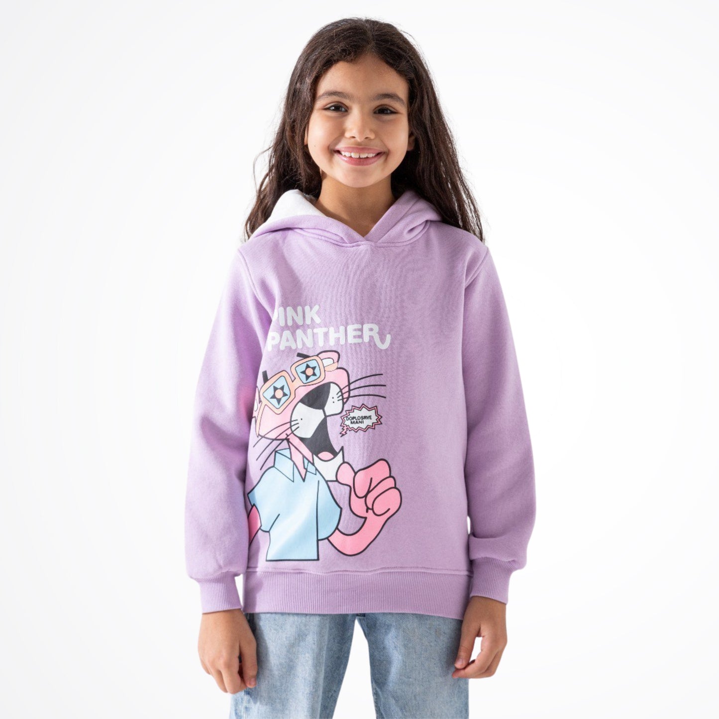 Pink Panther Purple Cotton Hoodie