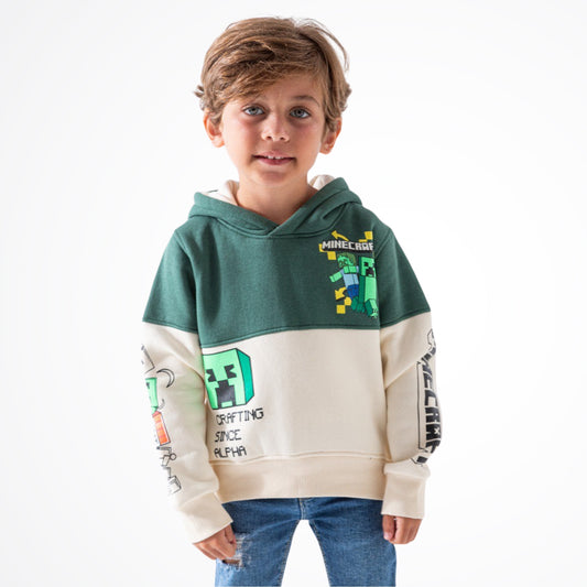 Minecraft Off White Cotton Hoodie