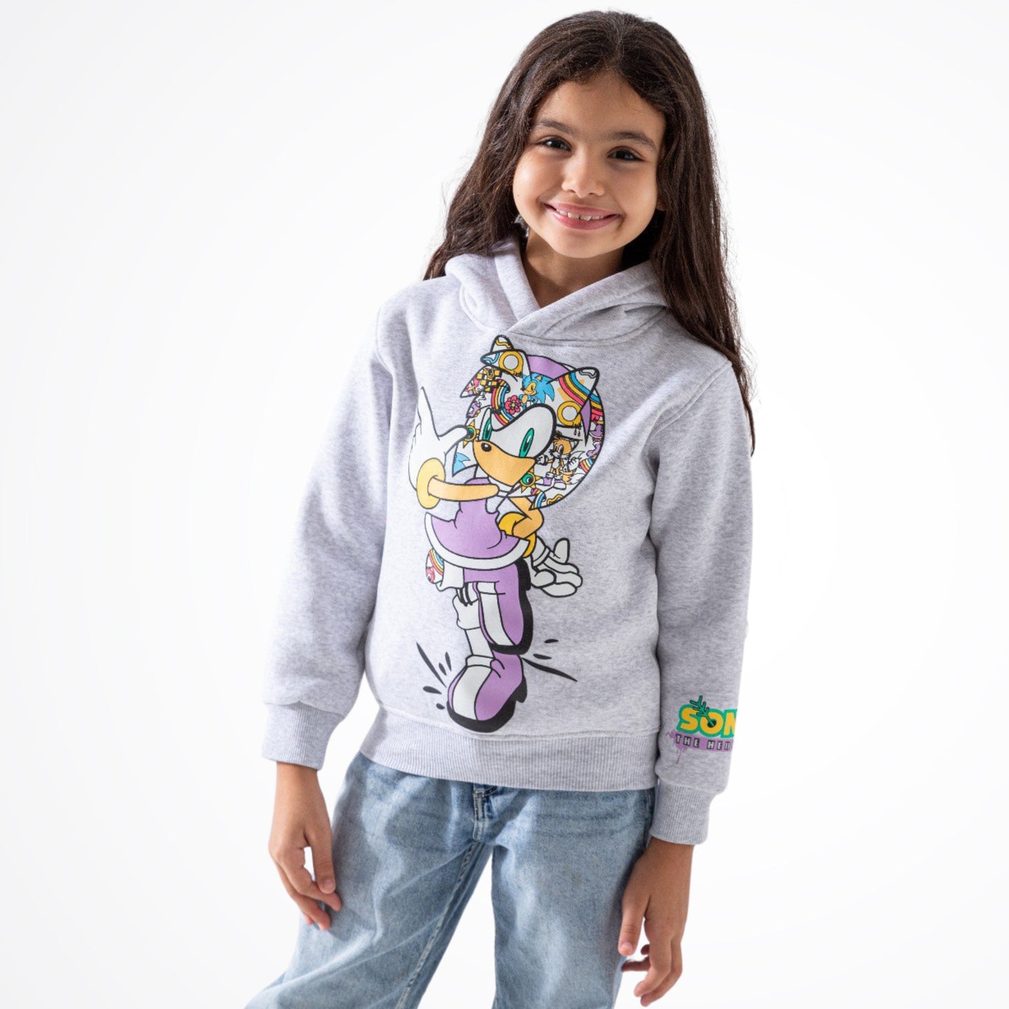 Amy Rose Grey Cotton Hoodie