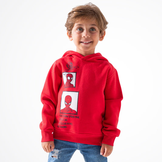 Spiderman Spider-Sense Red Cotton Hoodie