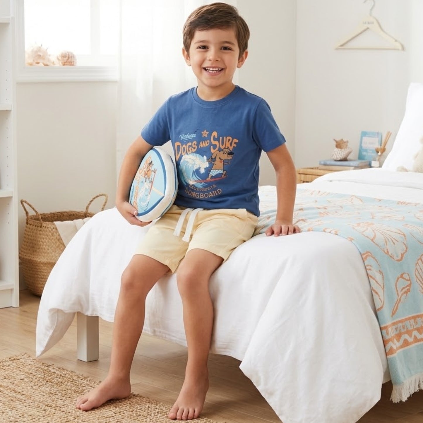 Dogs And Surf Blue Cotton Pyjama Set