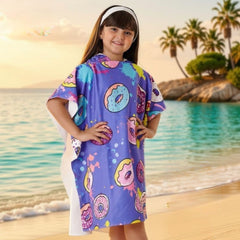 Donuts Microfiber Beach Poncho