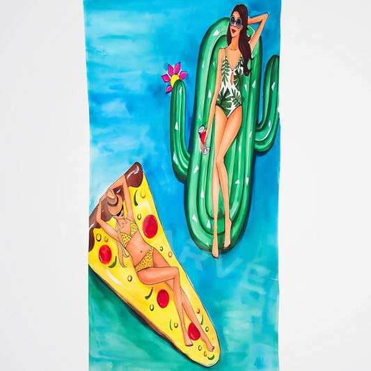 Inflatable Time Microfiber Beach Towel