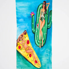 Inflatable Time Microfiber Beach Towel