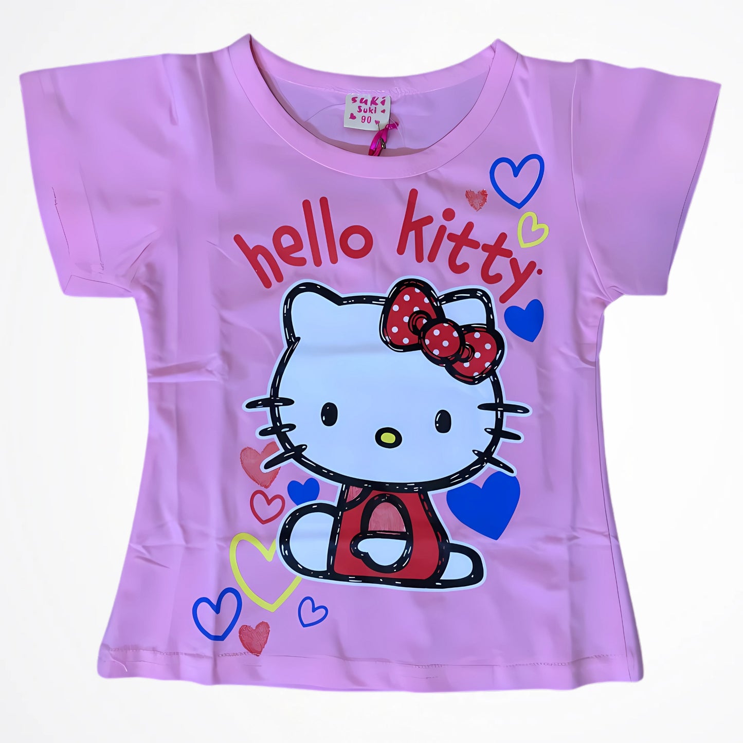 Hello Kitty Hearts Pink Cotton T-Shirt
