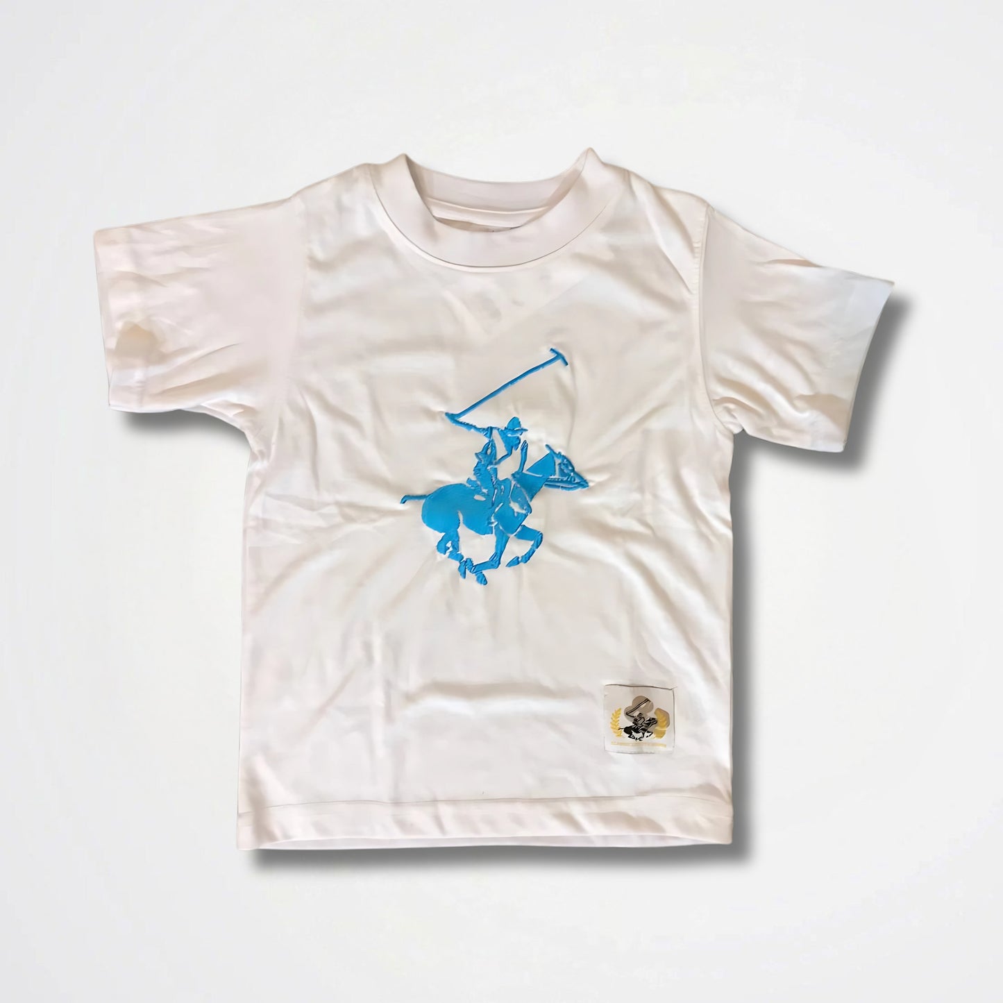 Horse Polo White Cotton T-Shirt
