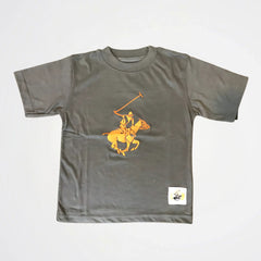 Horse Polo Brown Cotton T-Shirt
