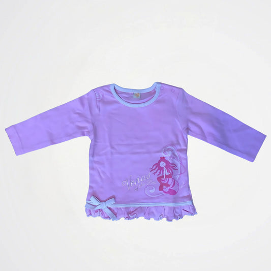 Venus Of The Sea Pink Cotton T-Shirt