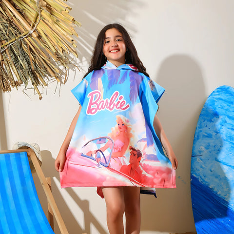 Barbie Microfiber Beach Poncho