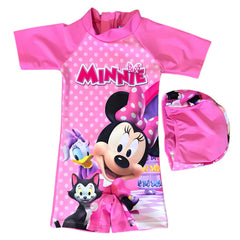 Minnie Mouse & Daisy Pink Rash Guard Swimsuit