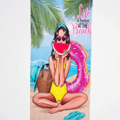 Beach Life Microfiber Beach Towel