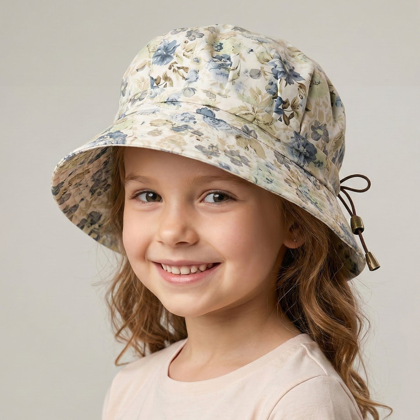 Floral Light Blue Bucket Hat