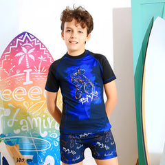 Extreme BMX Navy Rash Guard Swim Set