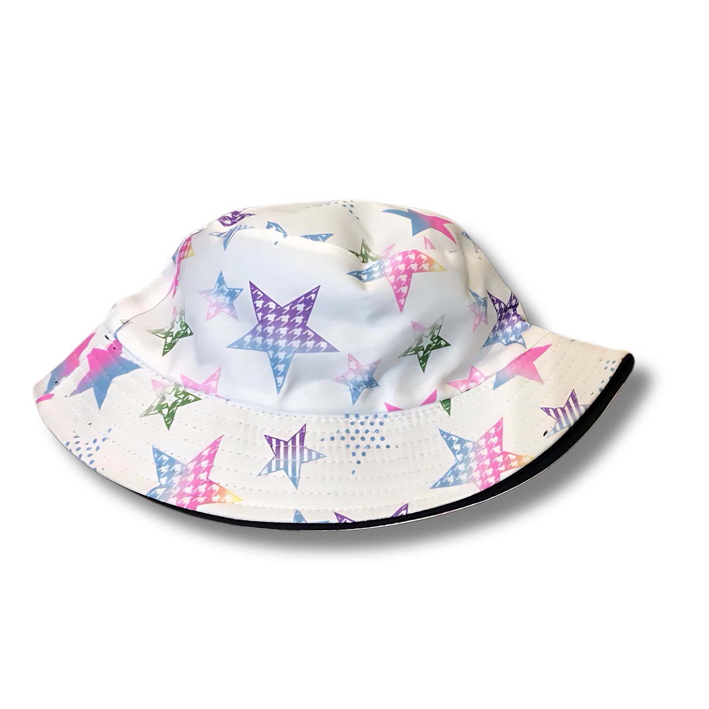 Stars White Bucket Hat