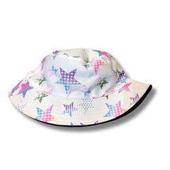 Stars White Bucket Hat