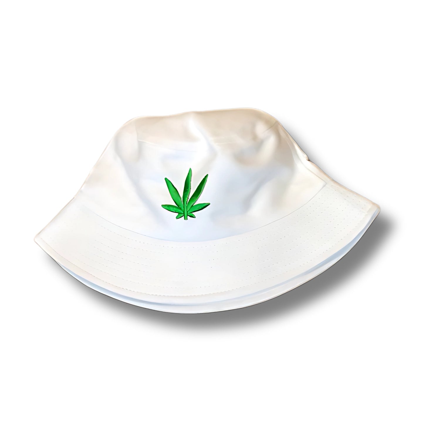 Tropical Leaf White Bucket Hat