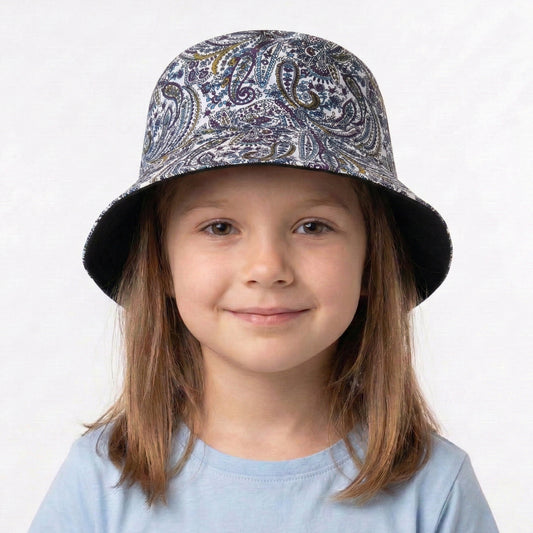Paisley Pattern Blue Bucket Hat