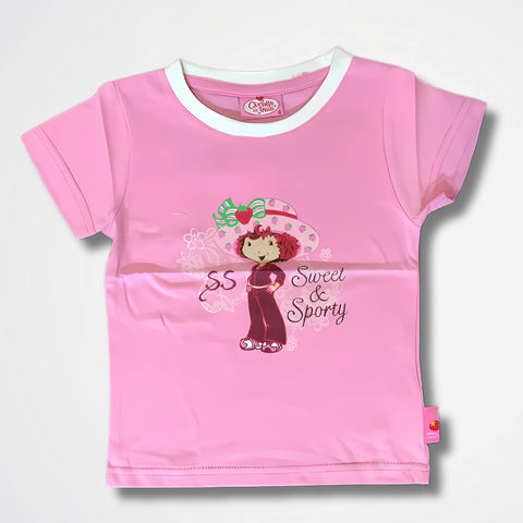 Sweet And Sporty Pink Cotton T-Shirt
