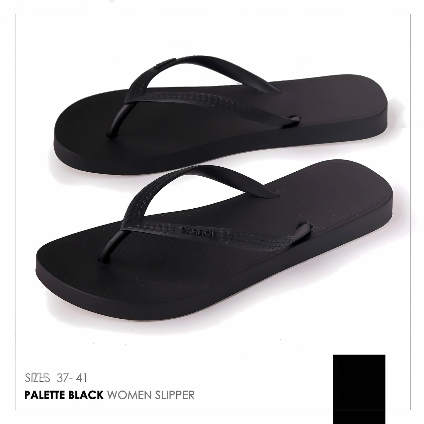 Parrot Palette Black Flipflop