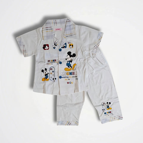 Mickey Mouse Wishes Light Blue Cotton Pyjama Set