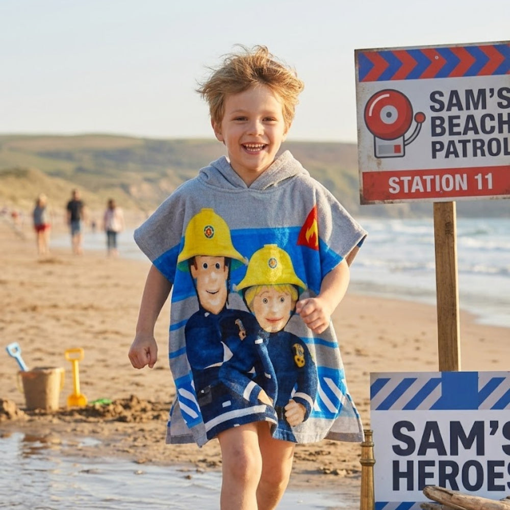 Fireman Sam Beach Poncho