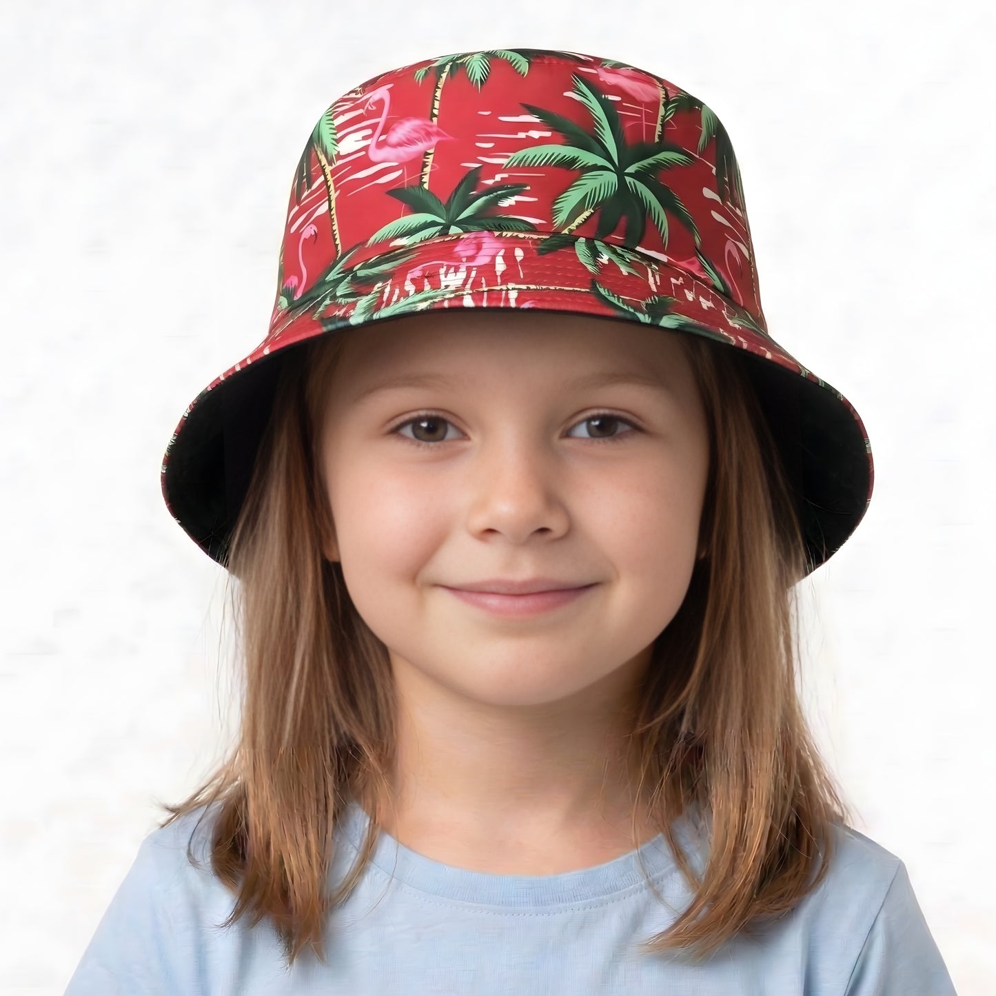 Flamingo Tropical Red Bucket Hat