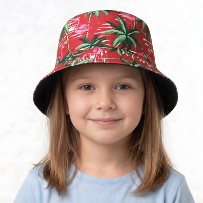 Flamingo Tropical Red Bucket Hat