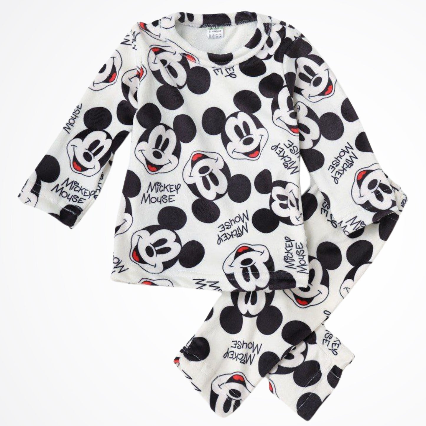 Mickey Mouse White Fleece Pyjama Set